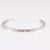 New Silver Stainless Steel Bangle Engraved Positive Inspirational Quote Hand Stamped Cuff Mantra Bracelets For Men Women