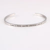 New Silver Stainless Steel Bangle Engraved Positive Inspirational Quote Hand Stamped Cuff Mantra Bracelets For Men Women